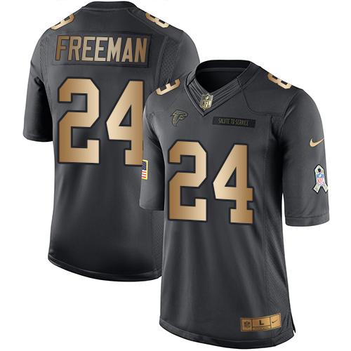 NFL A F Falcons #24 Devonta Freeman Team Color Limited Jersey - Aut...