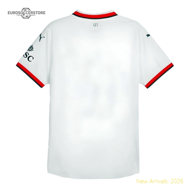 Ac Milan Authentic Away Jersey Athletic Fit Breathable