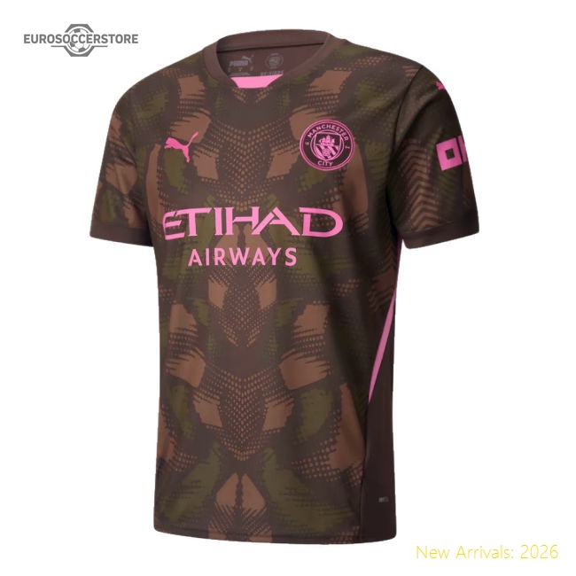 2024-2025 Man City Third Goalkeeper Uniform Espresso Brown - Kids Your