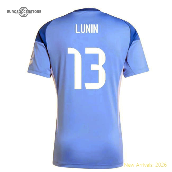 2025-2026 Real Madrid Home Goalkeeper Shirt (Blue) (Lunin 13)