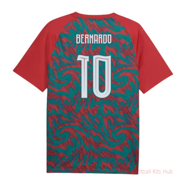 2026-2027 Portugal Warm Up Jersey (Red) (Bernardo 10)
