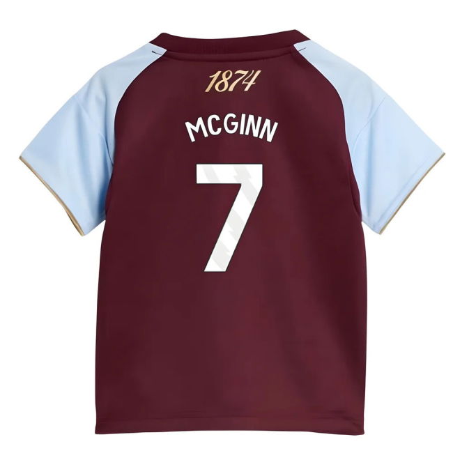 2025-2026 Aston Villa Home EPL Shirt - Modern Durable McGinn 7 Ad#332