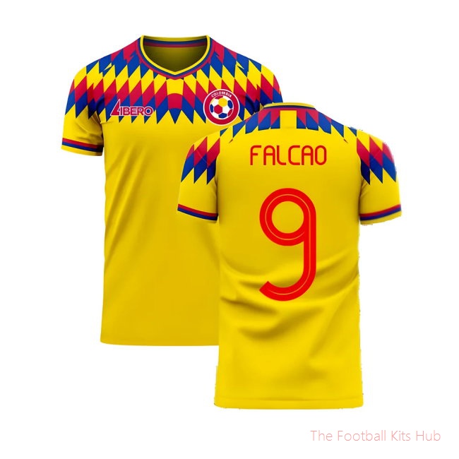 Colombia 2025-2026 Home Concept Football Kit (Libero) (FALCAO 9)