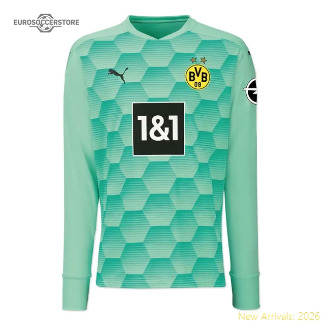 2020-2021 Dortmund Borussia Home Top Goalkeeper Soccer Shirt (Green)