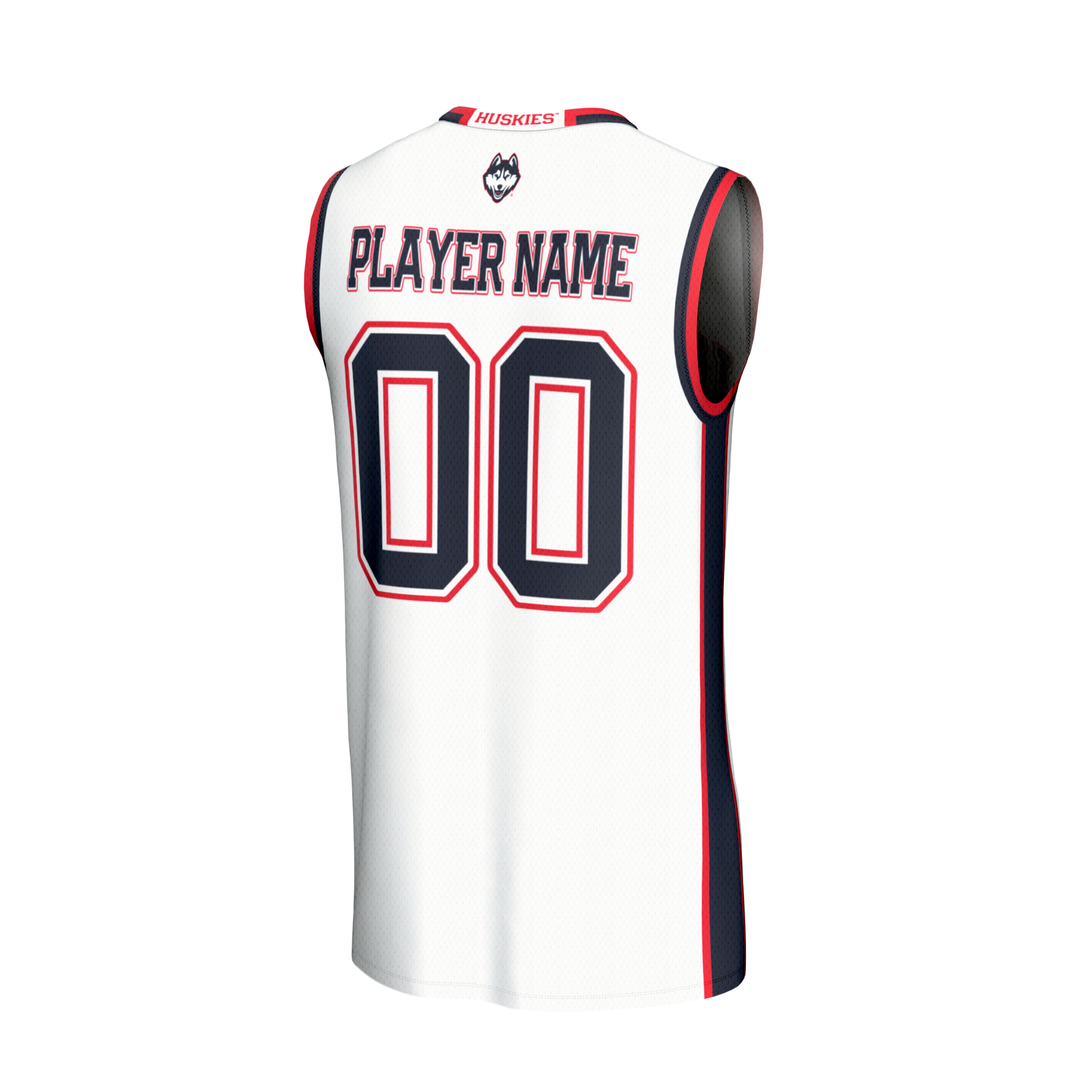 [NJP] UConn Huskies GameDay Greats Unisex Lightweight Collegiate Men's Basketball NIL Pick-A-Player Fashion Jersey - White