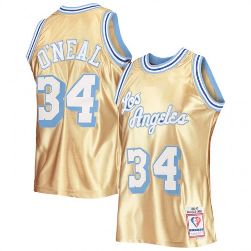 Nike Lakers Gold Angeles Lakers #34 Jersey - Basketball Jersey