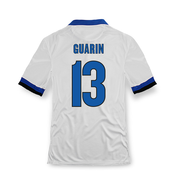 13-14 Inter Milan 13 Guarin Away White Soccer Jersey Shirt - Official