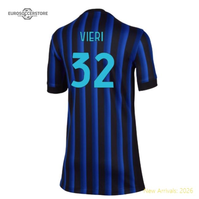 2025-2026 Inter Milan Home Shirt (kids) (vieri 32) - Budget-friendly