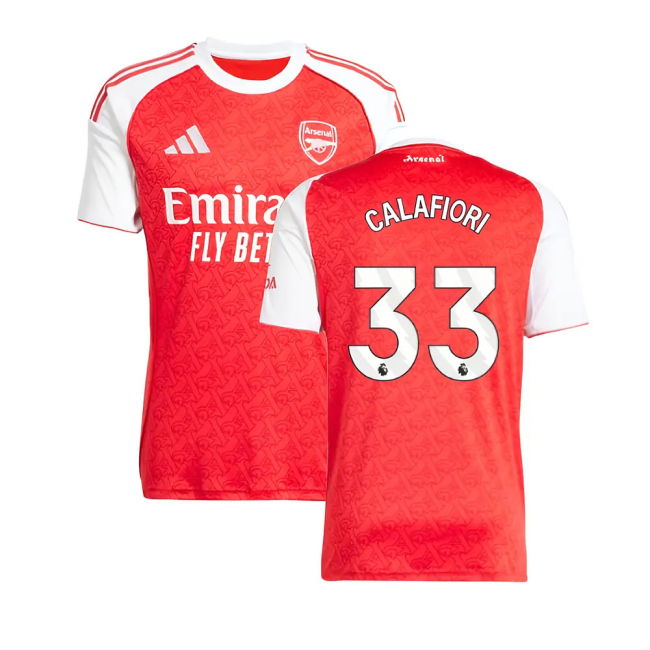 Calafiori 33 Arsenal EPL Team Trendy Home Soccer Jersey