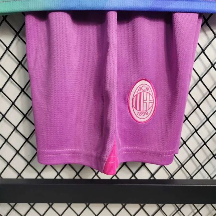 Licensed Official Kids AC Milan 2324 Third Kit ShirtShorts