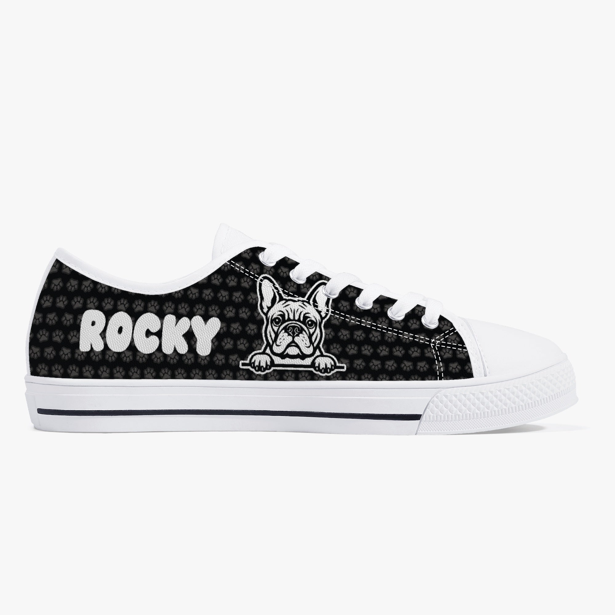 Personalized Classic Low-top Canvas Shoes For Dog Lovers | Comfy Fit