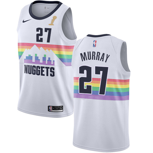 Nuggets White Denver Nuggets #27 Jersey - Discounted NBA Fan Apparel