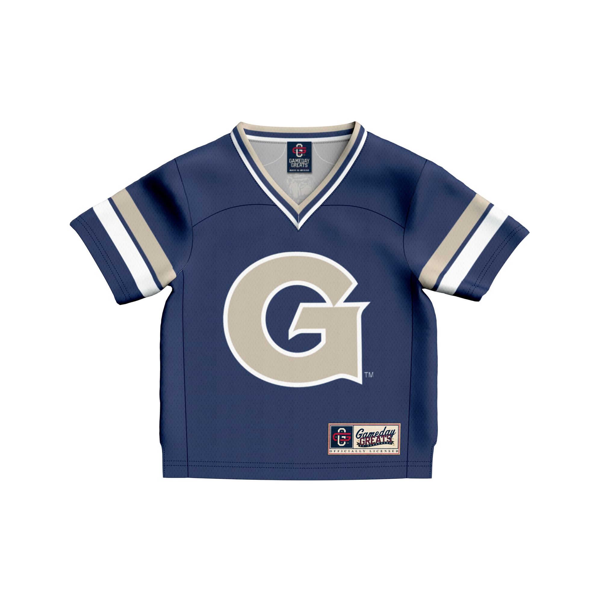 Toddler #1 Navy Georgetown Hoyas Collegiate Football Fashion Jersey