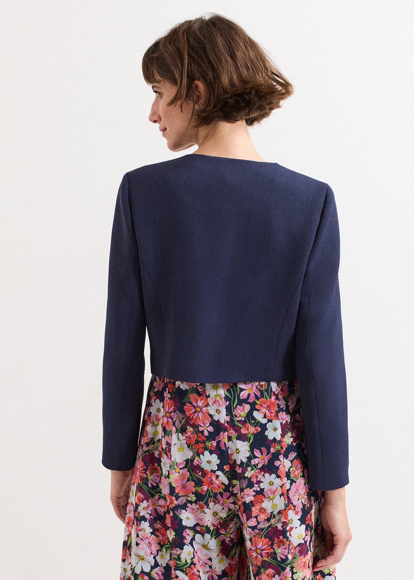 Pheebs Textured Bow Detail Jacket
