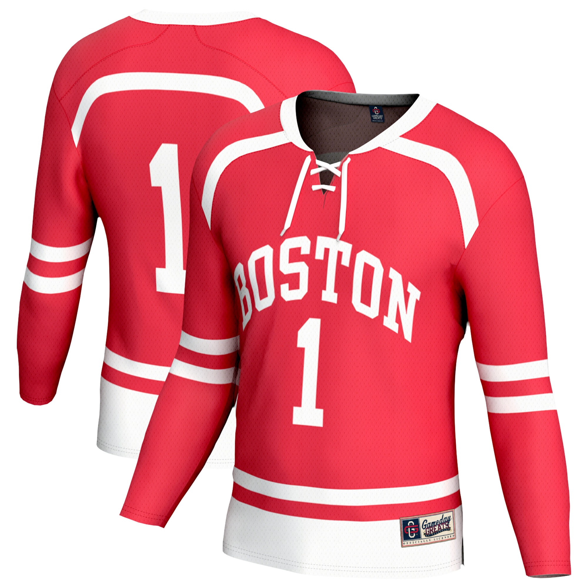 [NJP] Boston University GameDay Greats Unisex Lightweight Collegiate Men's Hockey Fashion Jersey - Scarlet