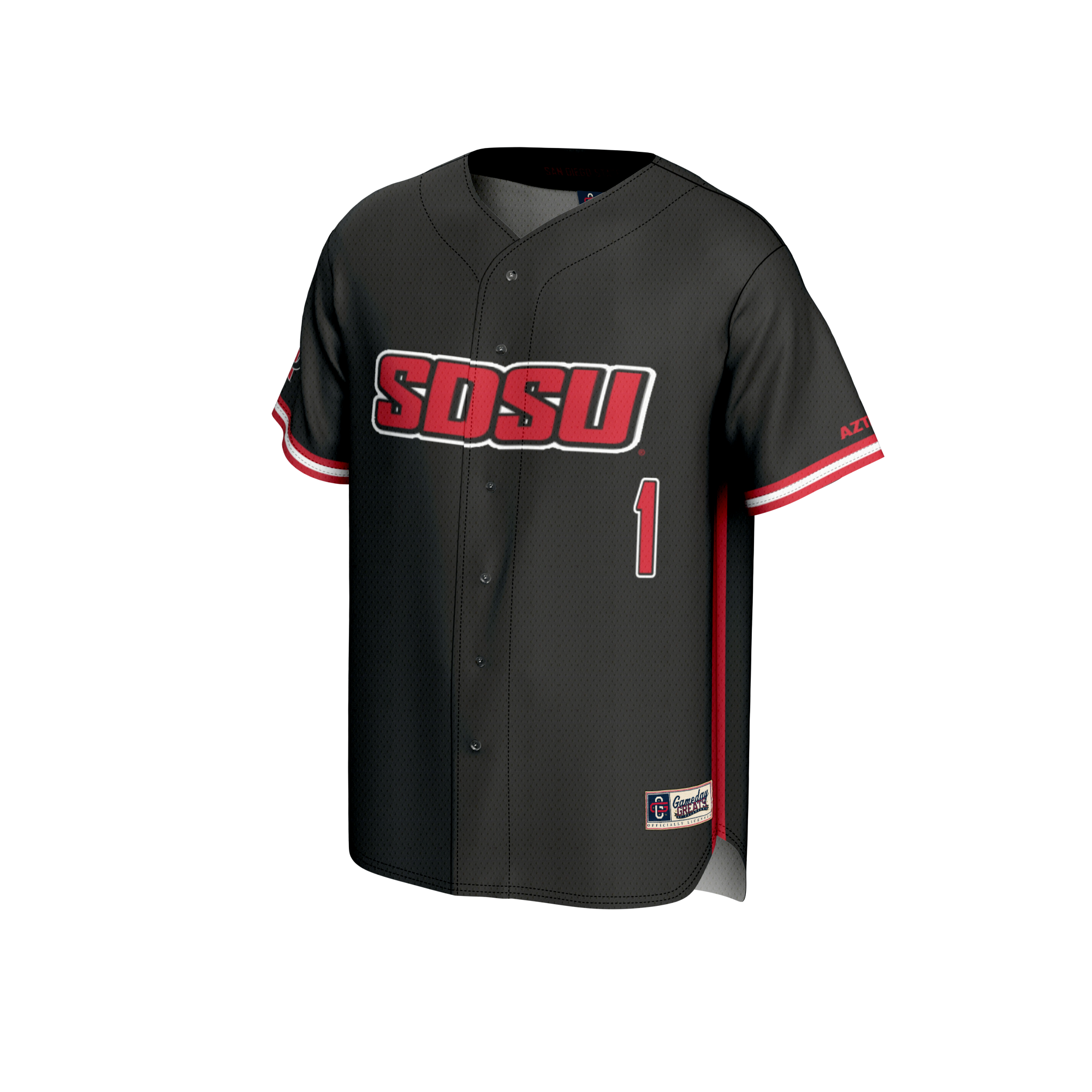[DDG] San Diego State Aztecs GameDay Greats Youth Lightweight Baseball Fashion Jersey - Black