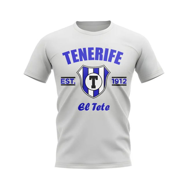 Tenerife Established Football T-Shirt (White) | Competitive Price
