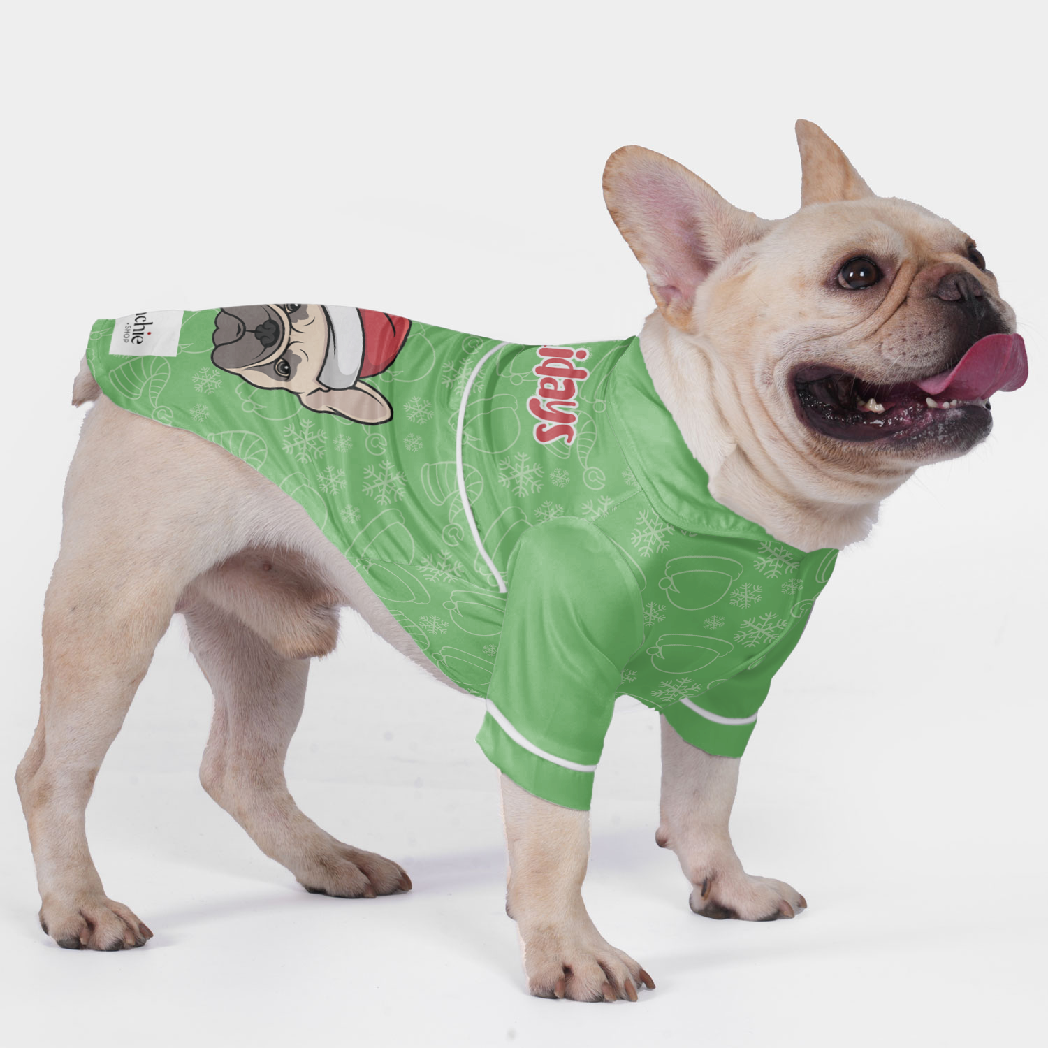 French Bulldog Happy Holidays Pajamas For French Bulldog Durable Dog Item