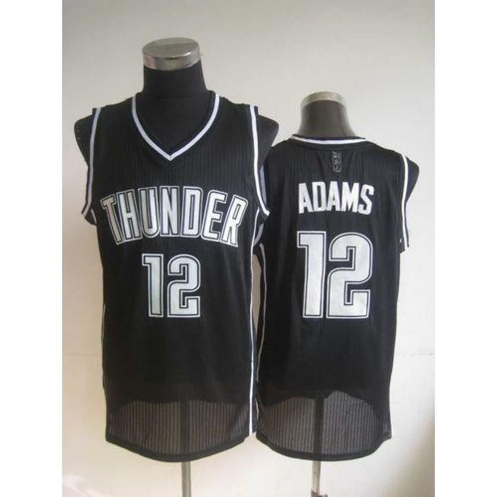 Thunder #12 Steven Adams Black Shadow Stitched NBA Jersey