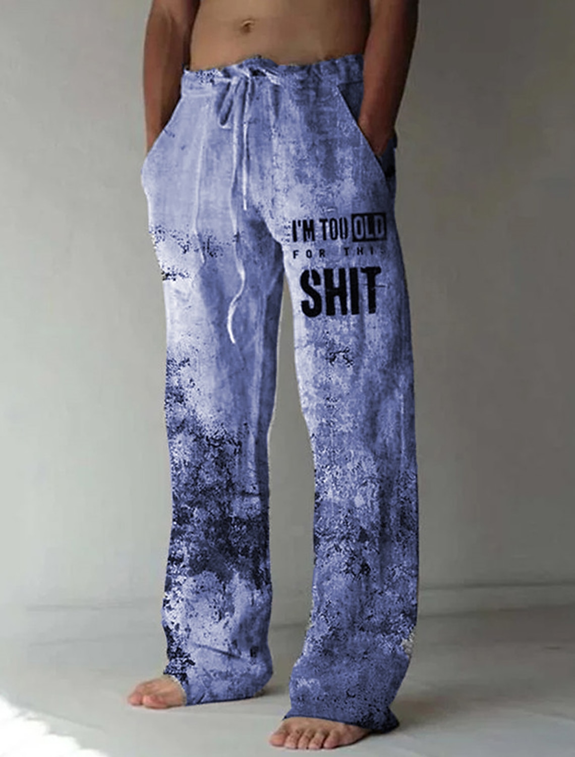 Men's Trousers Summer Pants Beach Drawstring Elastic Waist 3D Print #1