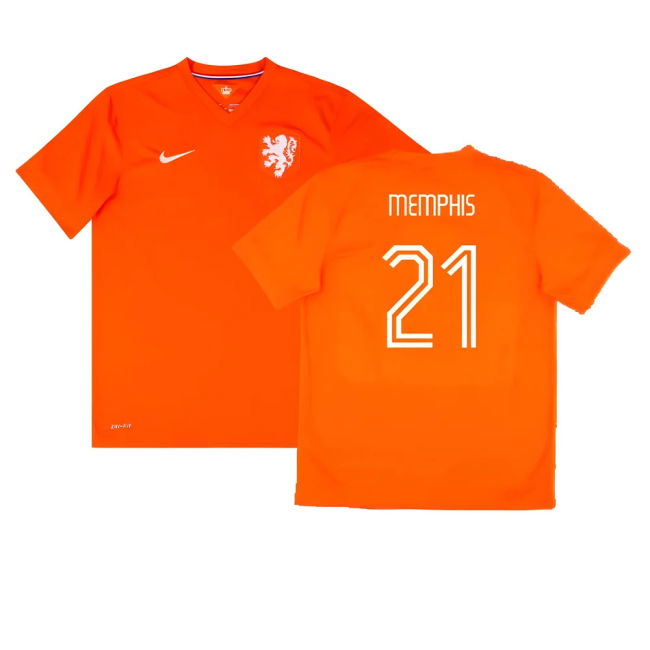 Holland 2014-15 Home Shirt (Good) (Memphis 21) Netherlands