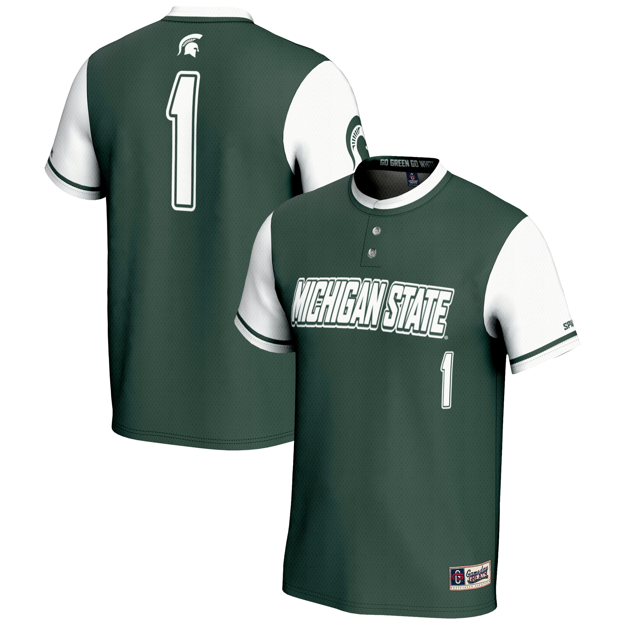 [NJP] Women's Michigan State Spartans GameDay Greats Lightweight Softball Jersey - Green