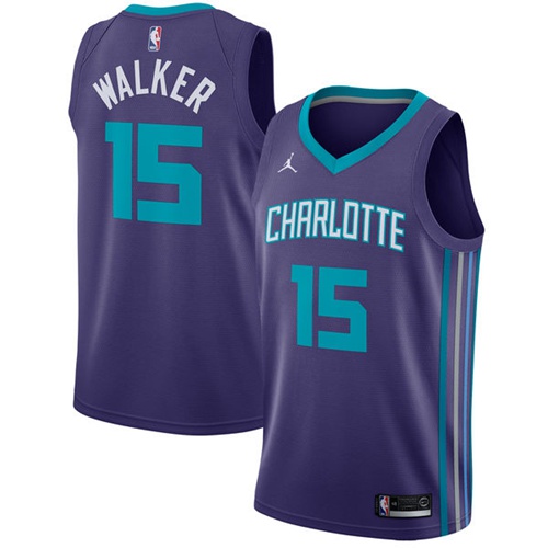 BKN Purple Nike C. Hornets #15 NBA Jersey Game Day Wear Game Day Wear
