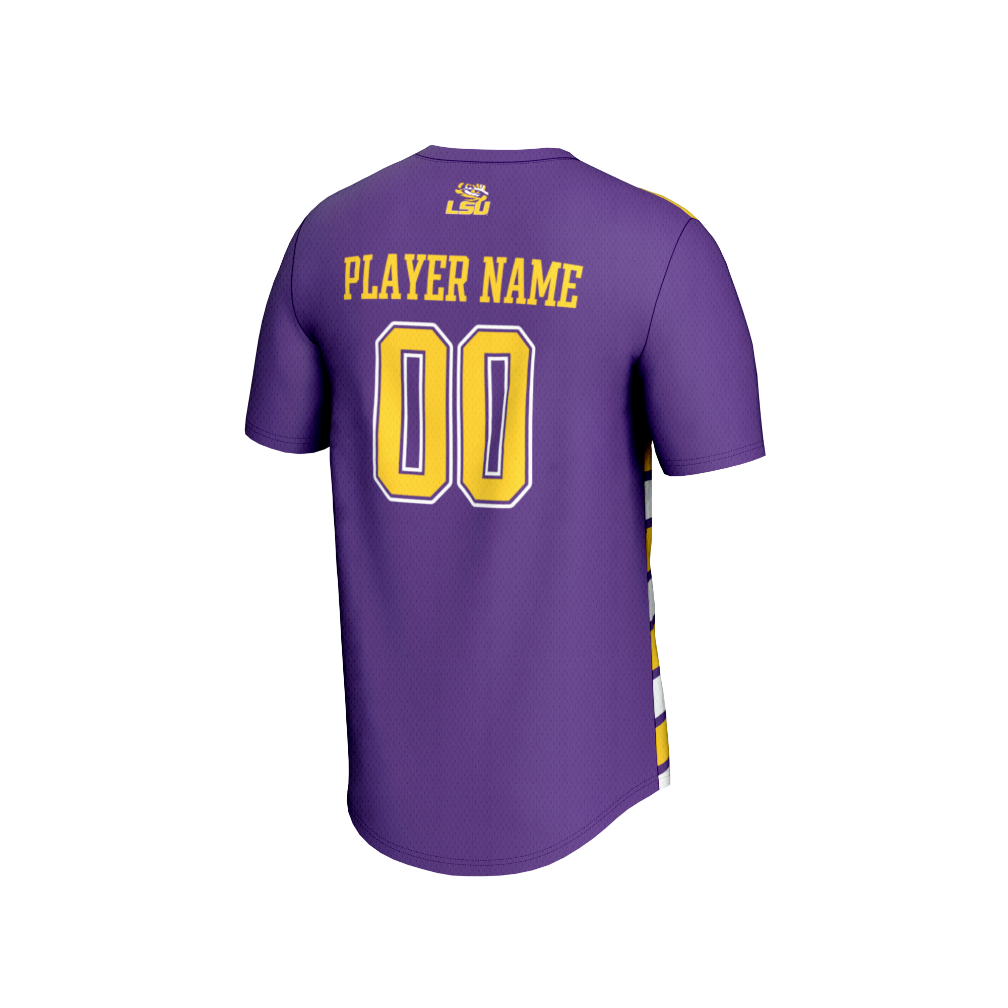 [NJP] LSU Tigers GameDay Greats Youth NIL Pick-A-Player Collegiate Women's Soccer Lightweight Fashion Jersey - Purple/Gold