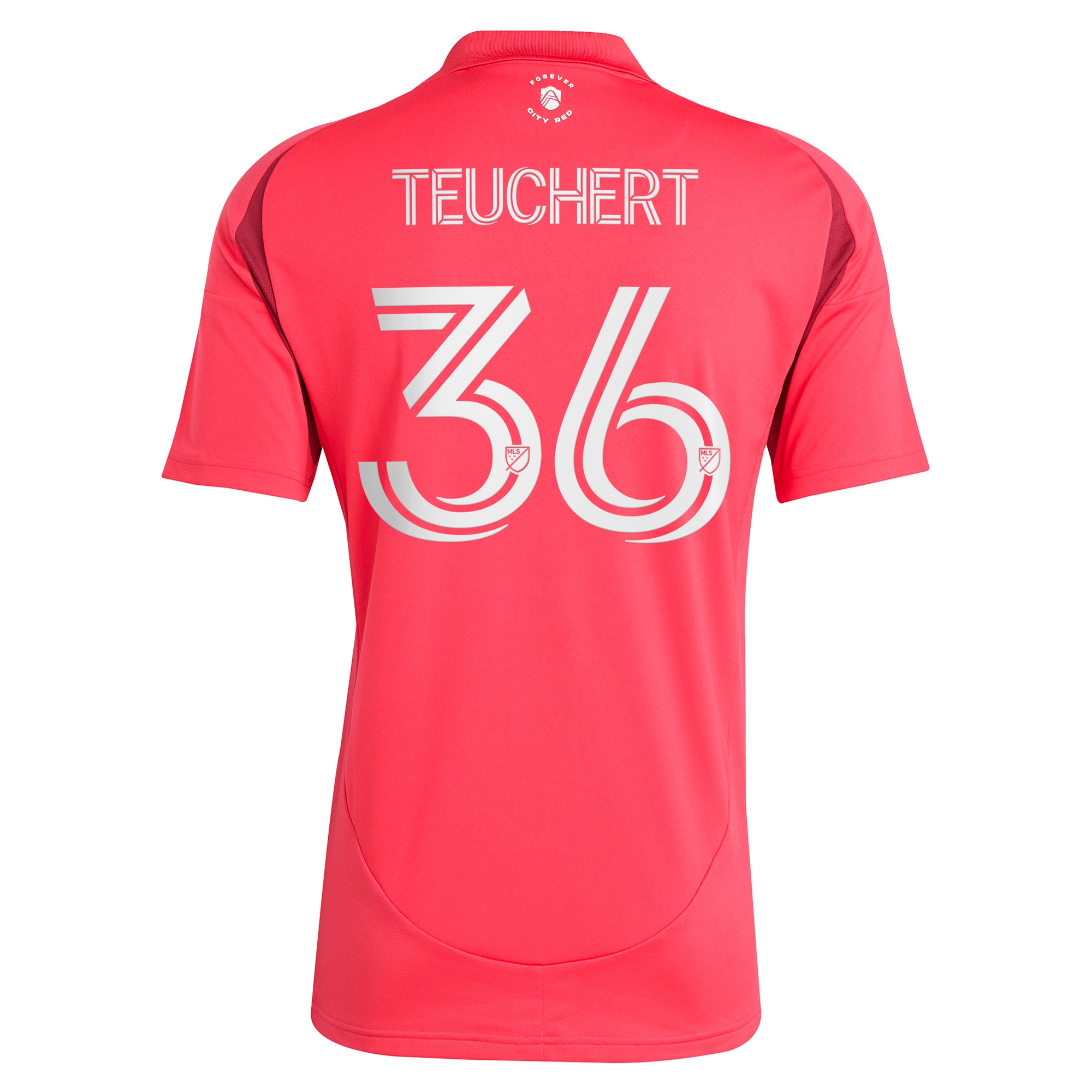 [JED] Cedric Teuchert St. Louis City SC 2025 Forever CITY Red Replica Player Jersey - Pink
