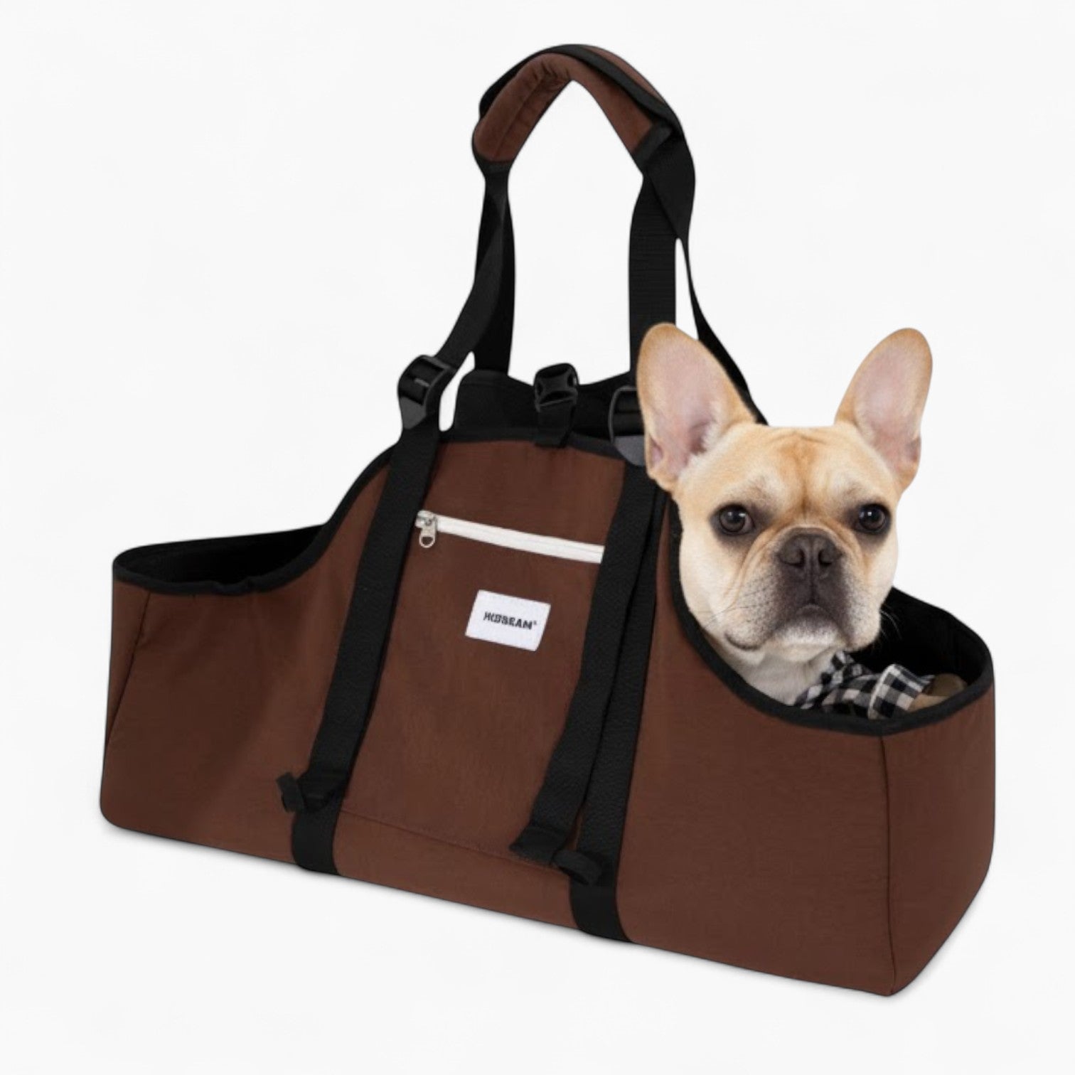 FrenBag Frenchie Shoulder Carrier – Lightweight Oxford Dog Backpack Carrier