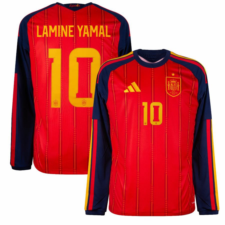[JGK] Spain Home Jersey 2026/2027 Lamine Yamal 10 Long Sleeve