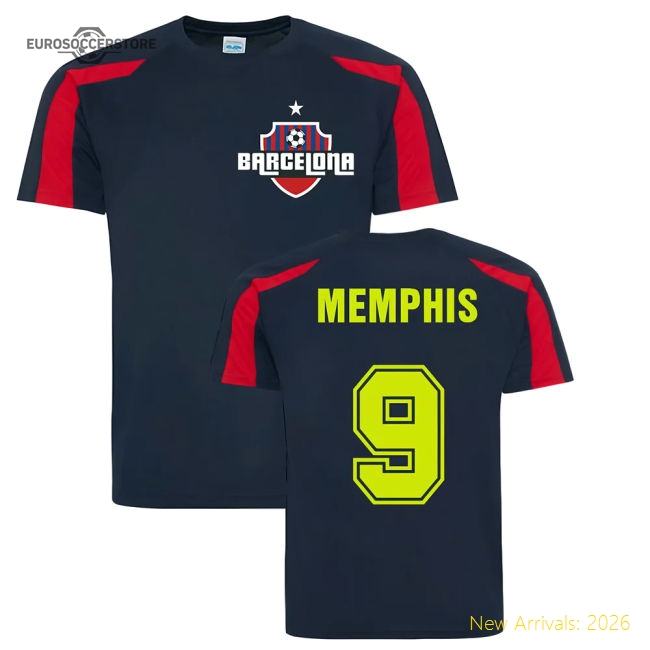 Performance Memphis Depay Barcelona Sport Training Jersey (Navy)