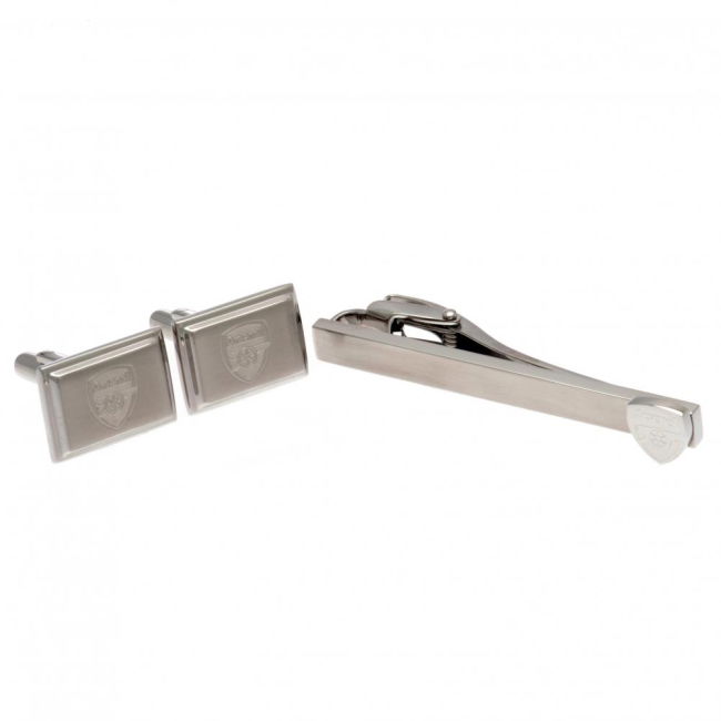 Arsenal FC Tie Slide & Cufflink Set - high quality