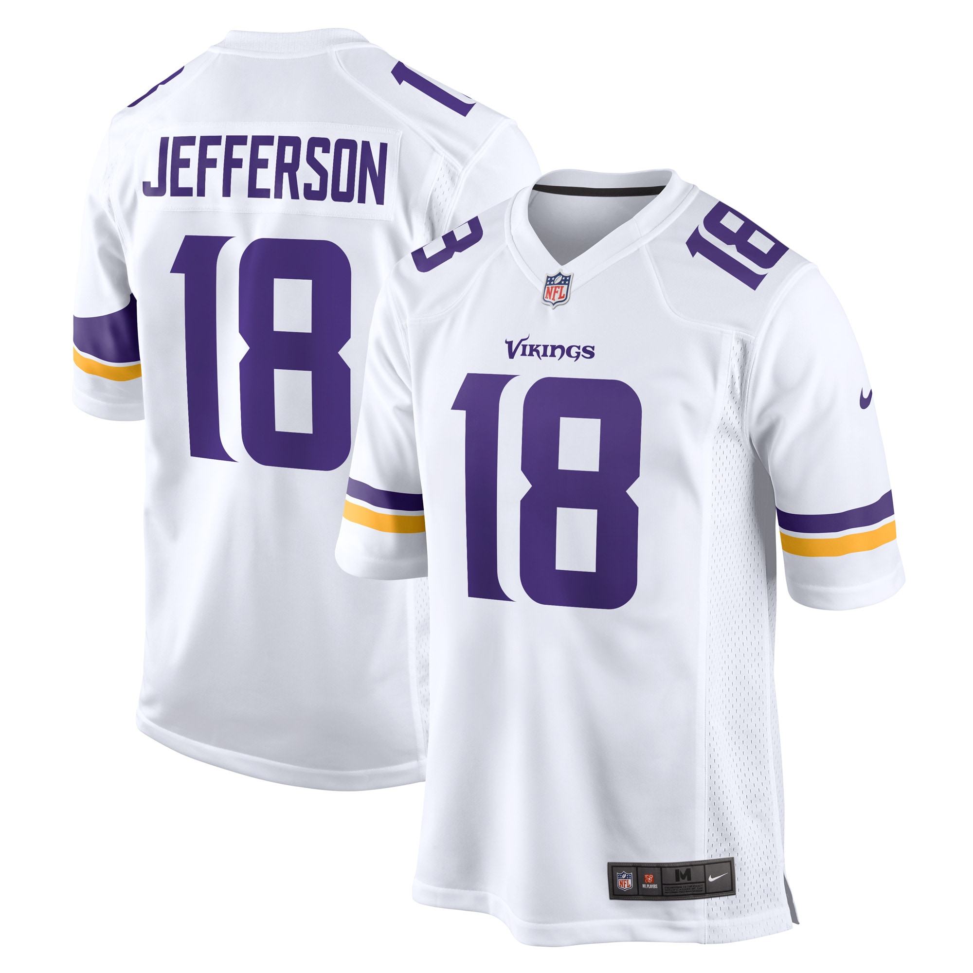 [ESK] Justin Jefferson #18 Minnesota Vikings Game Player Jersey - White