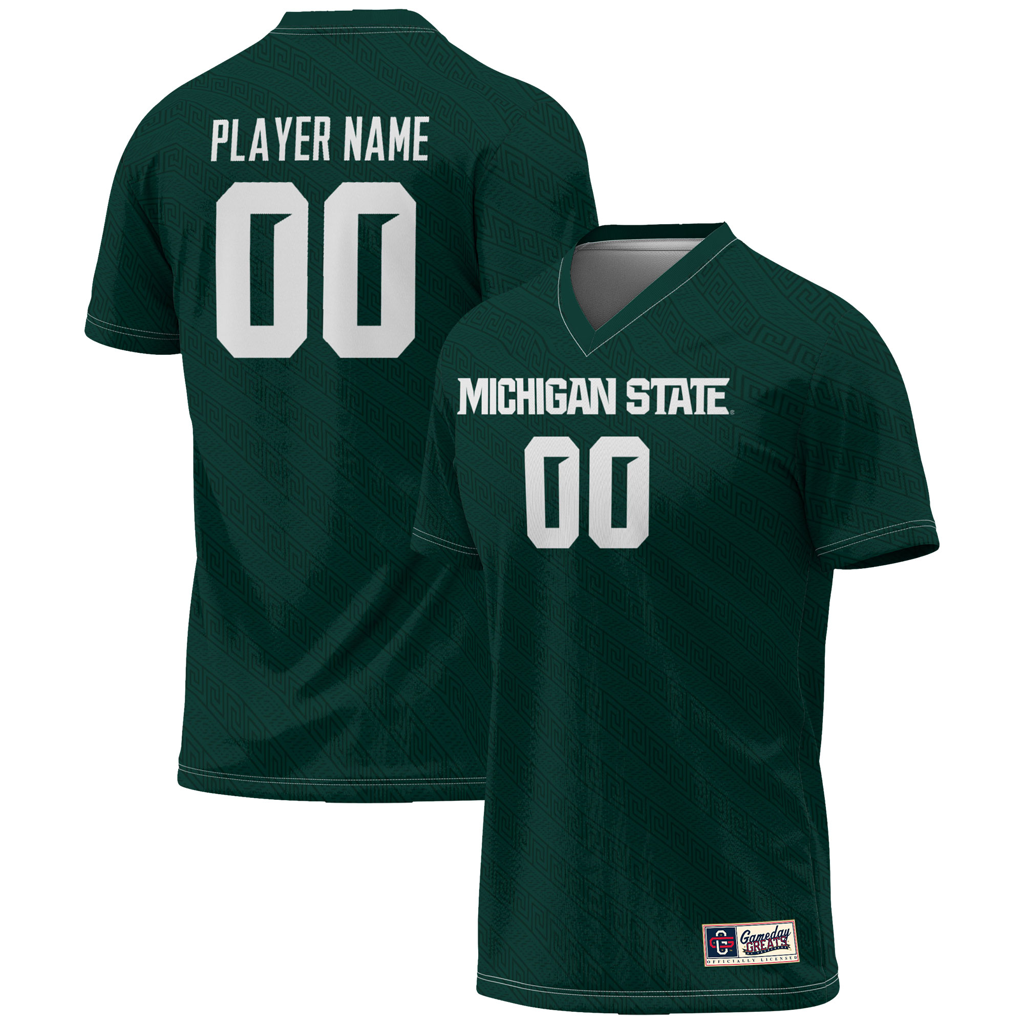 [SJH] Michigan State Spartans GameDay Greats Unisex NIL Pick-A-Player Lightweight Women's Soccer Jersey - Green