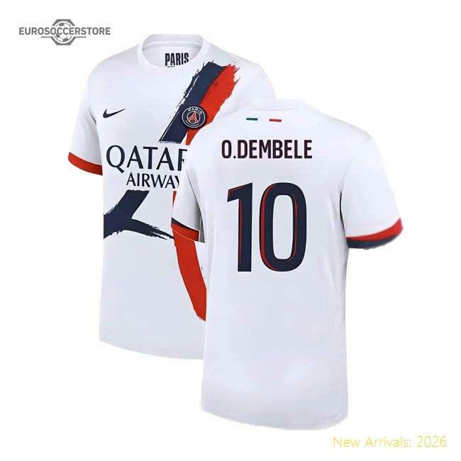 Psg O.dembele Authentic Away Jersey Premium Smooth Moisture-wicking