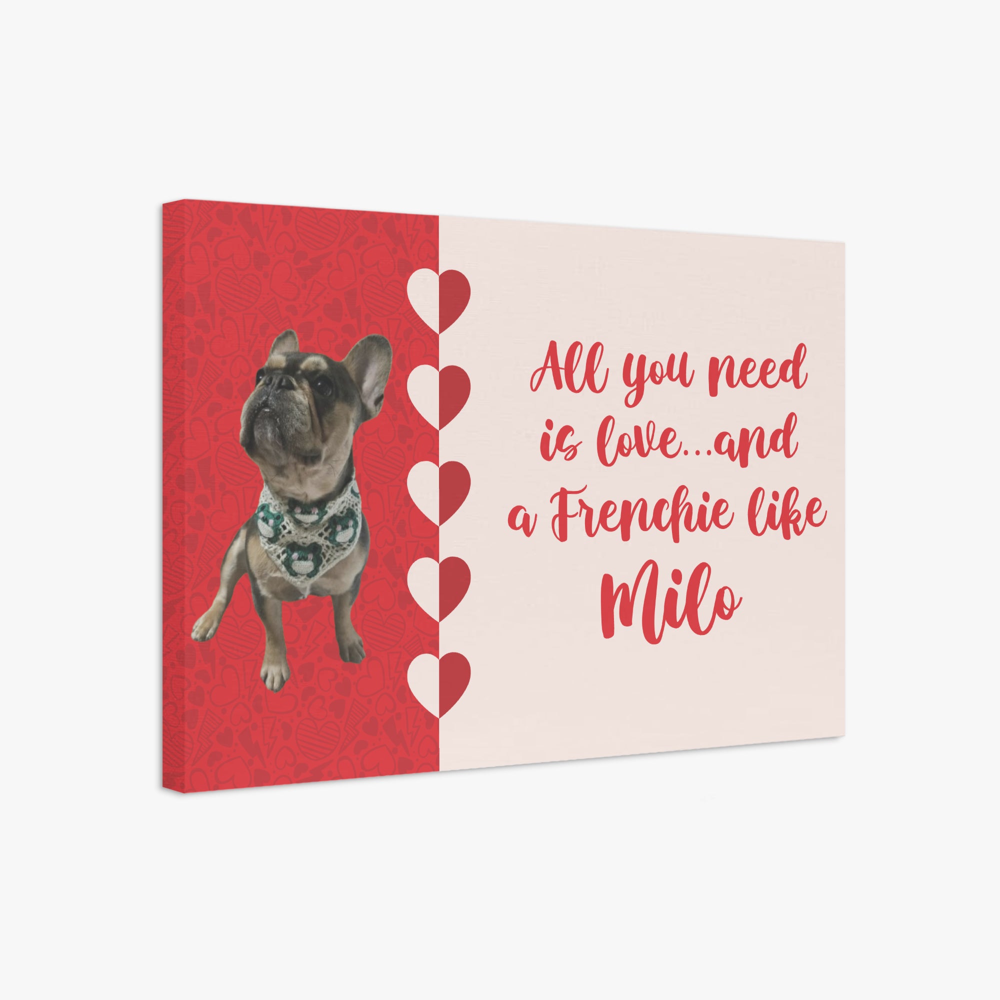 Sapphire - Personalized Adorable Frenchie Canvas Wall Art