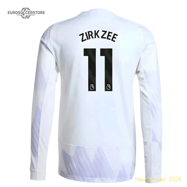 2025-2026 Man Utd Authentic Long Sleeve Away Shirt (zirkzee 11)