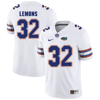 Men's None White 2024 official Adarius Lemons #32 game jersey Jersey
