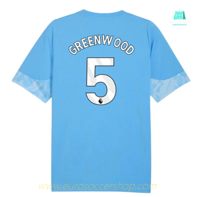 2025-2026 Man City Training Jersey (Light Blue) (Greenwood 5)