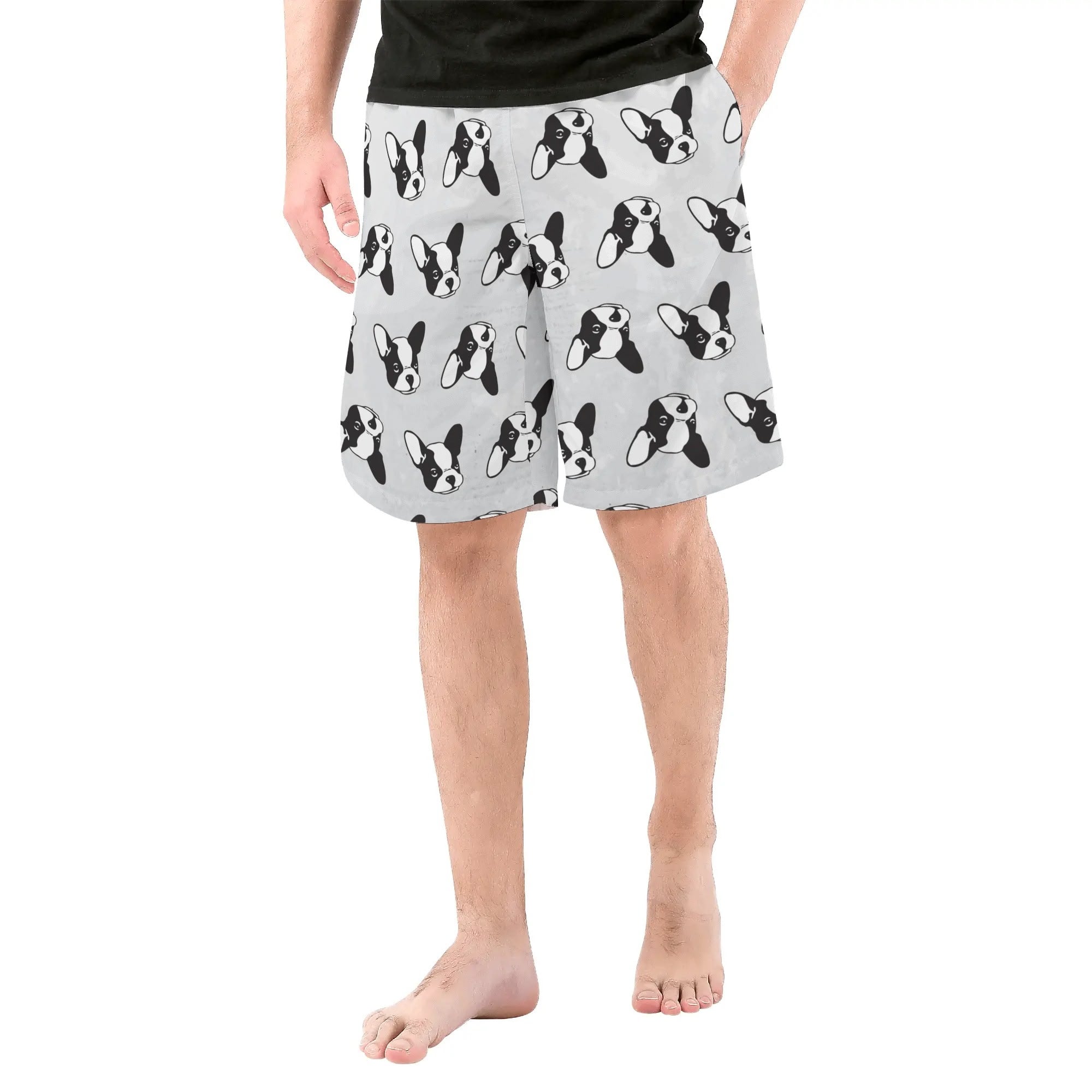 Bulldog Mens All Over Print Shorts For Frenchie Pups | Safe For Paws