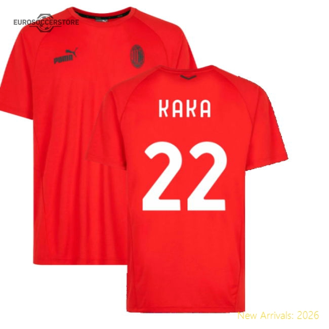 Professional-Grade 2022-2023 Ac Milan Casuals Tee (Red) (Kaka 22)