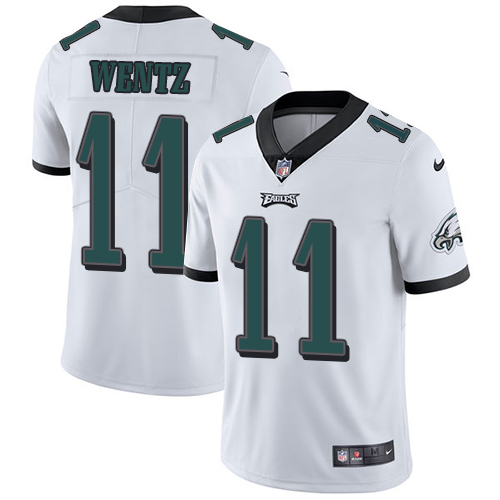 Official NFL Philadelphia Eagles #11 Carson Wentz White Limited Jersey