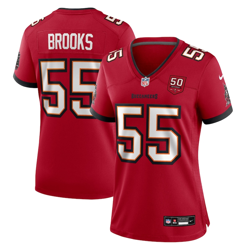 None Derrick Brooks TB Buccaneers Championship Official Jersey