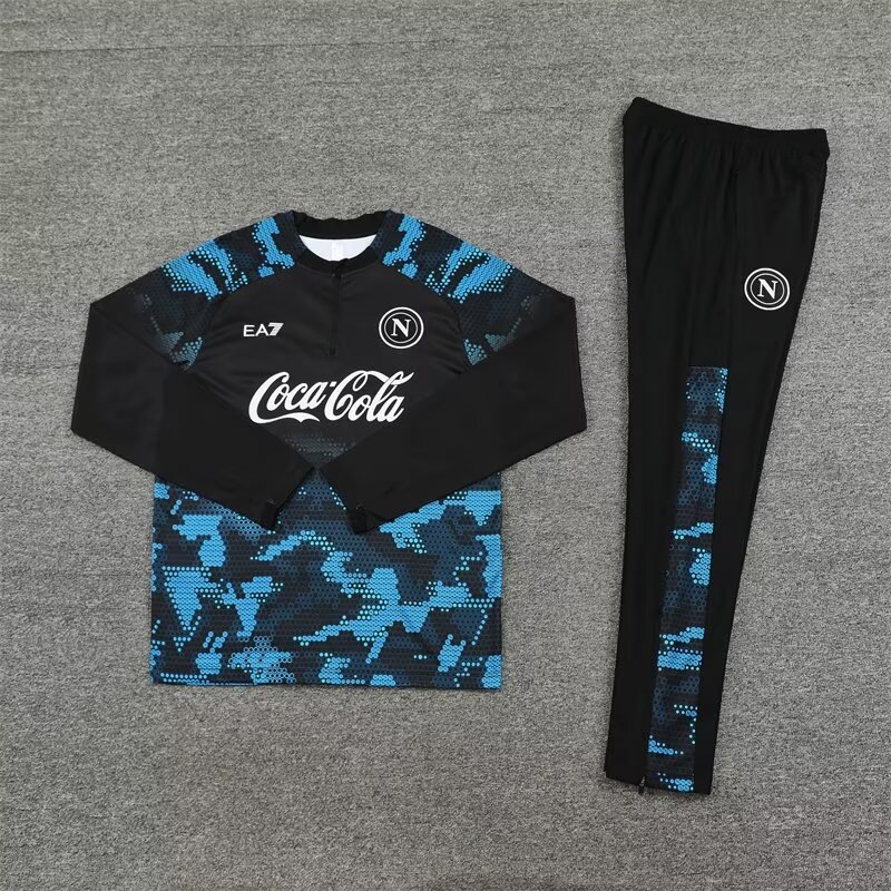 2425 Napoli X Coca Cola Navy Blue Half Zipper Tracksuit - Official