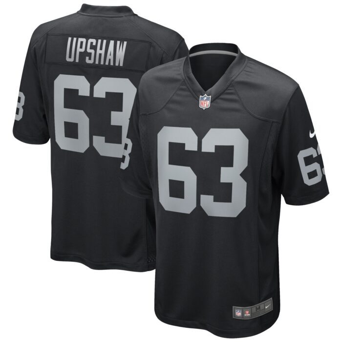 Men's Las Vegas Raiders Gene Upshaw Nike Black Game Retire...