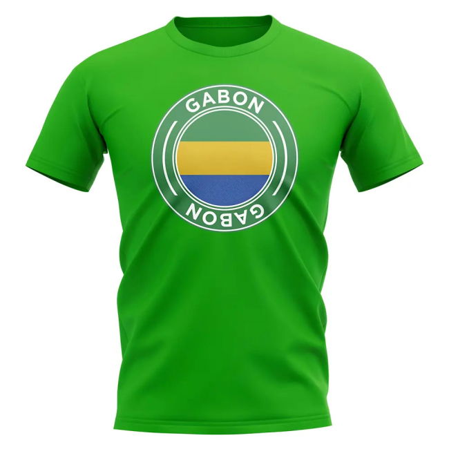Premium-Quality Limited-Edition Gabon Football Badge T-Shirt (Green)
