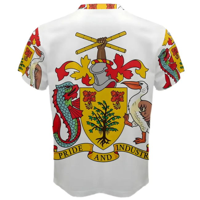 Collector'S-Item Barbados Coat Of Arms Sublimated Sports Jersey
