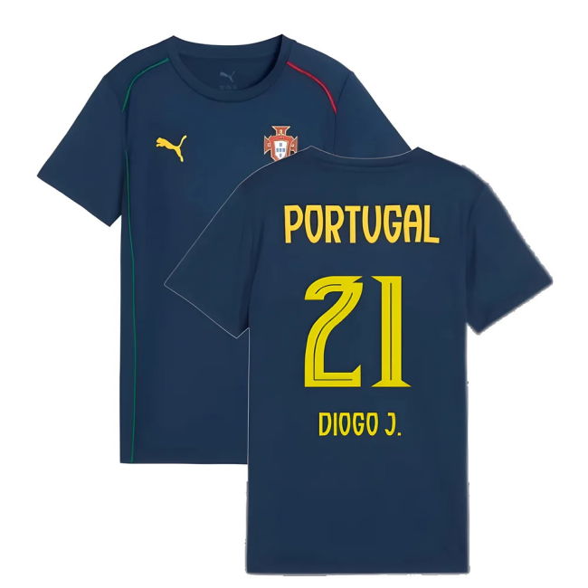 2025-2026 Portugal Casuals Tee (Persian Blue) - Kids (Diogo J. 21)
