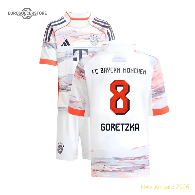 Best-Selling 2025-2026 Bayern Munich Away Mini Kit (Goretzka 8)